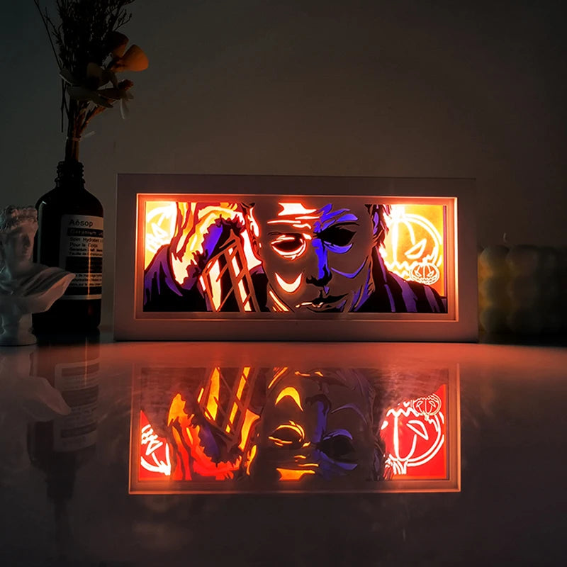 Caja de NEON de tu PERSONAJE favorito de HORROR